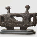 Tete A Tete' figurative Bronze sculpture by artist Roy Chandan, 11x17 inch, on bronze