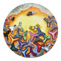 Tetrapods Porcelain A Mumbai' contemporary mixed-media painting by artist Saurab Bhardwaj, 30x30 inch, on canvas