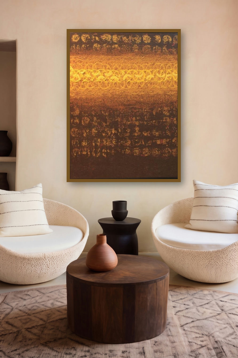 Textured Abstract I by artist Sidharth Pansari displayed in a Designer gallery