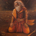 Textured Thoughts Guilt' religious oil painting by artist Yamuna Bala, 36x24 inch, on canvas