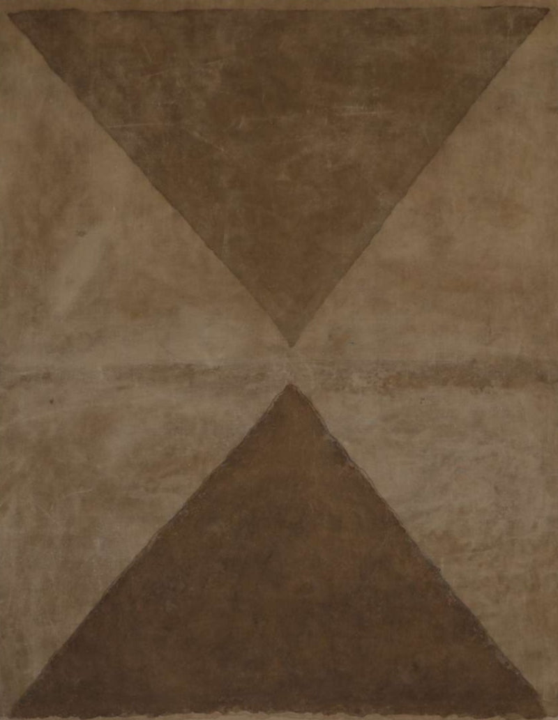 'Thassa 7' abstract mixed-media painting by artist Minal Parkhi, 66x52 inch, on raw canvas