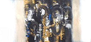 The Abstract Nature (The Serpents Ascent) by Deepak Guddadakeri, Original Acrylic Abstract Painting on Canvas, Small Horizontal Wall Art