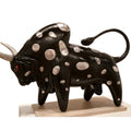 Animals sculpture titled 'The Angry Bull', 26x37x14 inches, by artist Dilip Paul on Fiberglass, Aluminium