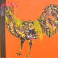 Animals acrylic painting titled 'The Beautiful Hen', 36x30 inches, by artist Abhiram Bairu on Canvas