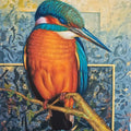 Animals oil painting titled 'The Beautiful World', 36x29 inches, by artist Pradeep Kumar on Canvas