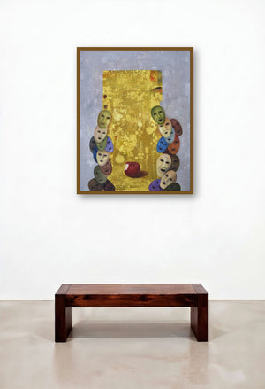 The Beginning (The Illusion of Identity) by artist Durshit Bhaskar displayed in a Classic Family Room