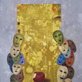 Toys mixed media painting titled 'The Beginning', 36x48 inches, by artist Durshit Bhaskar on Canvas