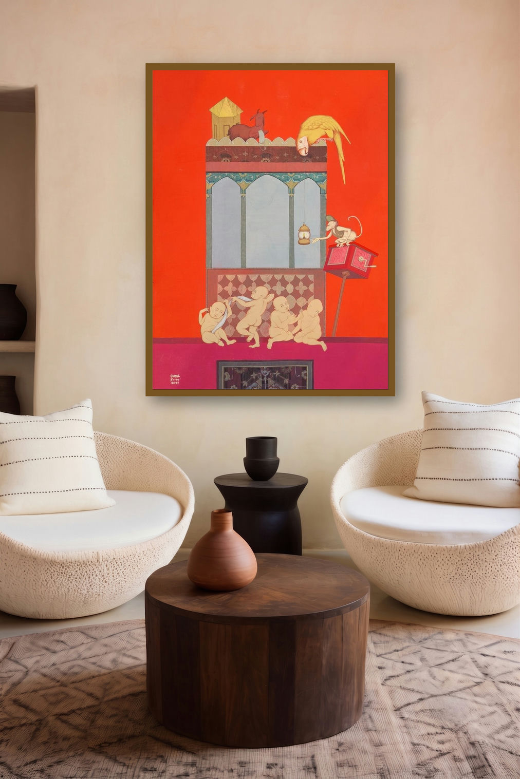 The Beginning Of New Era by artist Subir Dey displayed in a Modern gallery