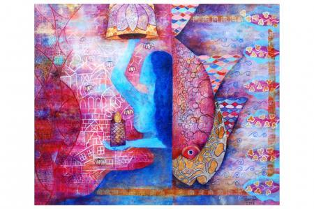 The Blessing Painting by Poonam Agarwal | ArtZolo.com