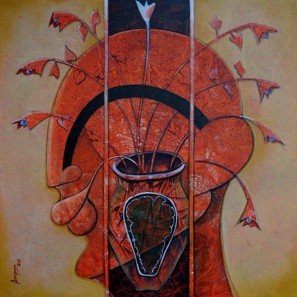 The Blossoming Mind 6 Painting by Anupam Pal | ArtZolo.com