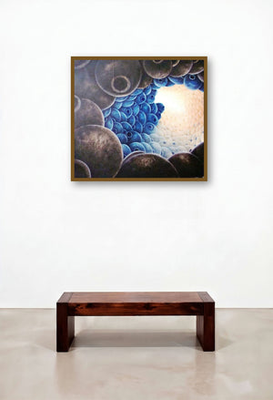 The Cave (Emergence) by artist Ranchhor Meghwal displayed in a Elegant Reception Area