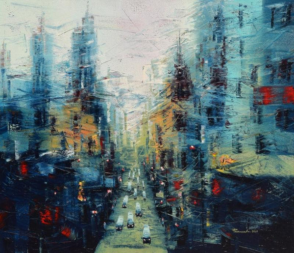 The City Of Joy 2 Painting by Purnendu Mandal | ArtZolo.com