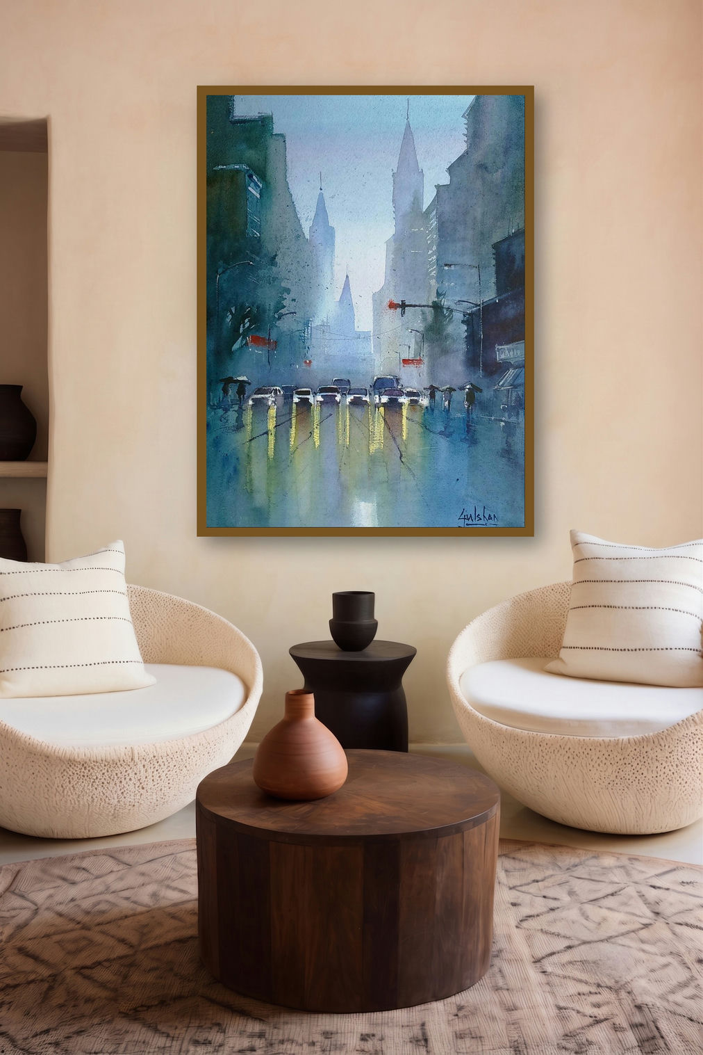 The Confusing Red Light by artist Gulshan Achari displayed in a Designer gallery