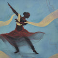 contemporary acrylic painting titled 'The Dancing Lady', 48x36 inches, by artist Nirmal Yadav on Canvas