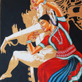 Expressionist oil painting titled 'THE DIVINE DANCE OF ODISSI', 24x18 inches, by artist RAGUNATH on Canvas