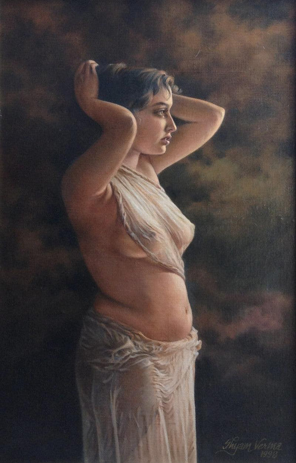 The Drenched Girl Painting by Shyam Verma | ArtZolo.com