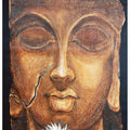 Religious oil painting titled 'The Face Ii', 36x48 inches, by artist Manoj Muneshwar on Canvas