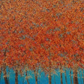 Nature oil painting titled 'The Fall', 30x30 inches, by artist Pardeep Singh on Canvas