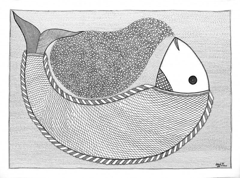 Figurative acrylic painting titled 'The Family', 22x30 inches, by artist Avinash Karn on Canson Paper