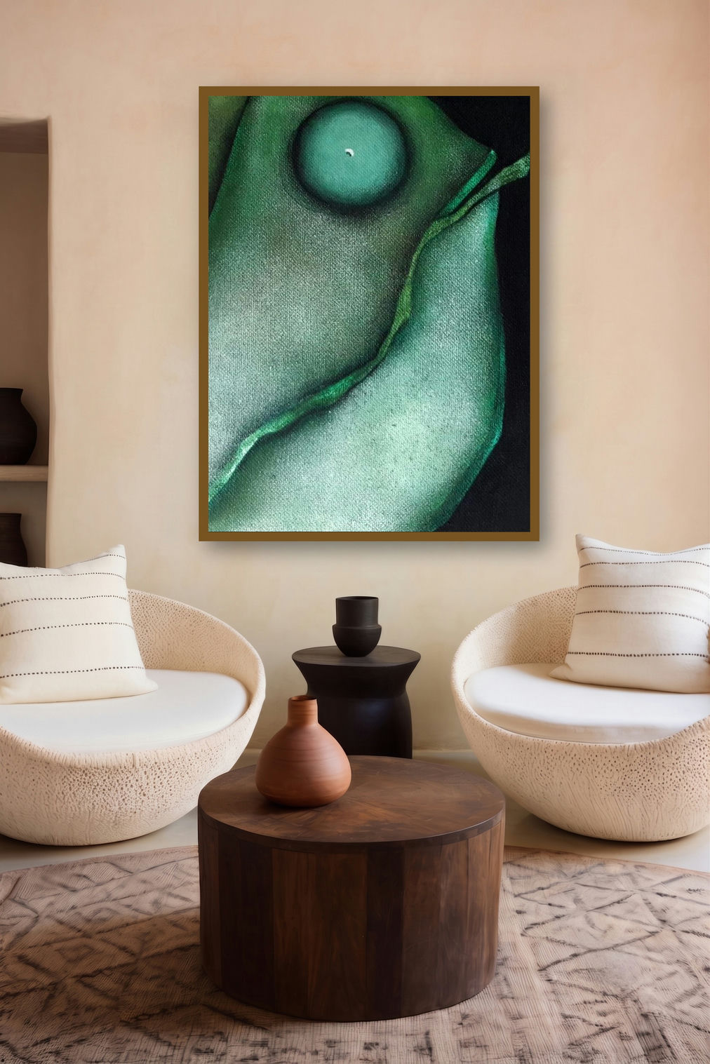 The Fish 1 (Emergence) by artist Jayita Borthakur displayed in a Boutique gallery