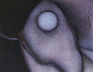 The Fish 2 by Jayita Borthakur, Original Acrylic Animal Painting on Canvas, X-Small Square Wall Art