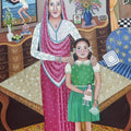 Figurative oil painting titled 'The Flight Of The Girl Child', 48x36 inches, by artist Nayanaa Kanodia on Canvas