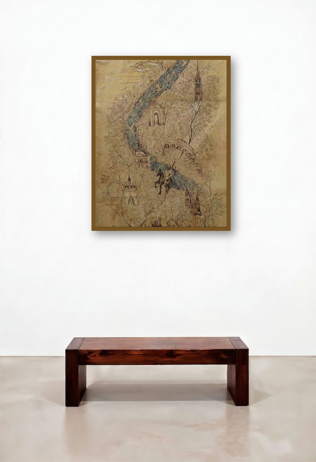 The Forgotten River (The Path of Enlightenment) by artist Sunil Lohar displayed in a Coastal Study