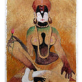 Figurative acrylic painting titled 'The Form IX', 12x10 inches, by artist Mahesh Pal  Gobra on paper