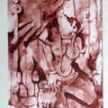 Figurative acrylic painting titled 'The Form of Sculpture VI', 12x10 inches, by artist Mahesh  Pal Gobra on paper