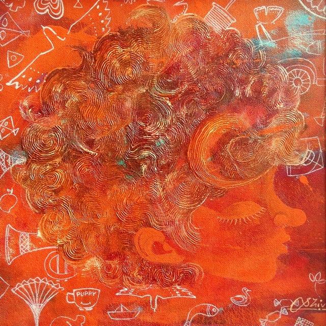 Impressionist acrylic oil painting titled 'The Innocence Vii', 12x12 inches, by artist Shiv Soni on Canvas