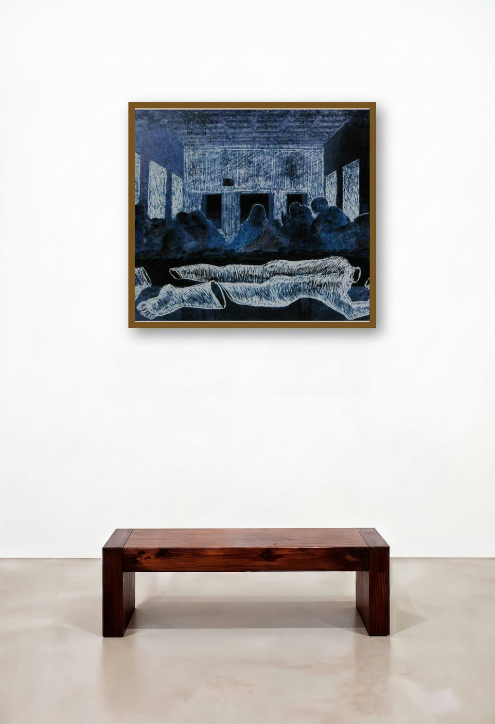 The Last Supper by artist Mithun Dasgupta displayed in a Coastal Penthouse