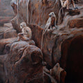 Animals oil painting titled 'The Mischief Makers', 72x36 inches, by artist Amit Dhane on Canvas