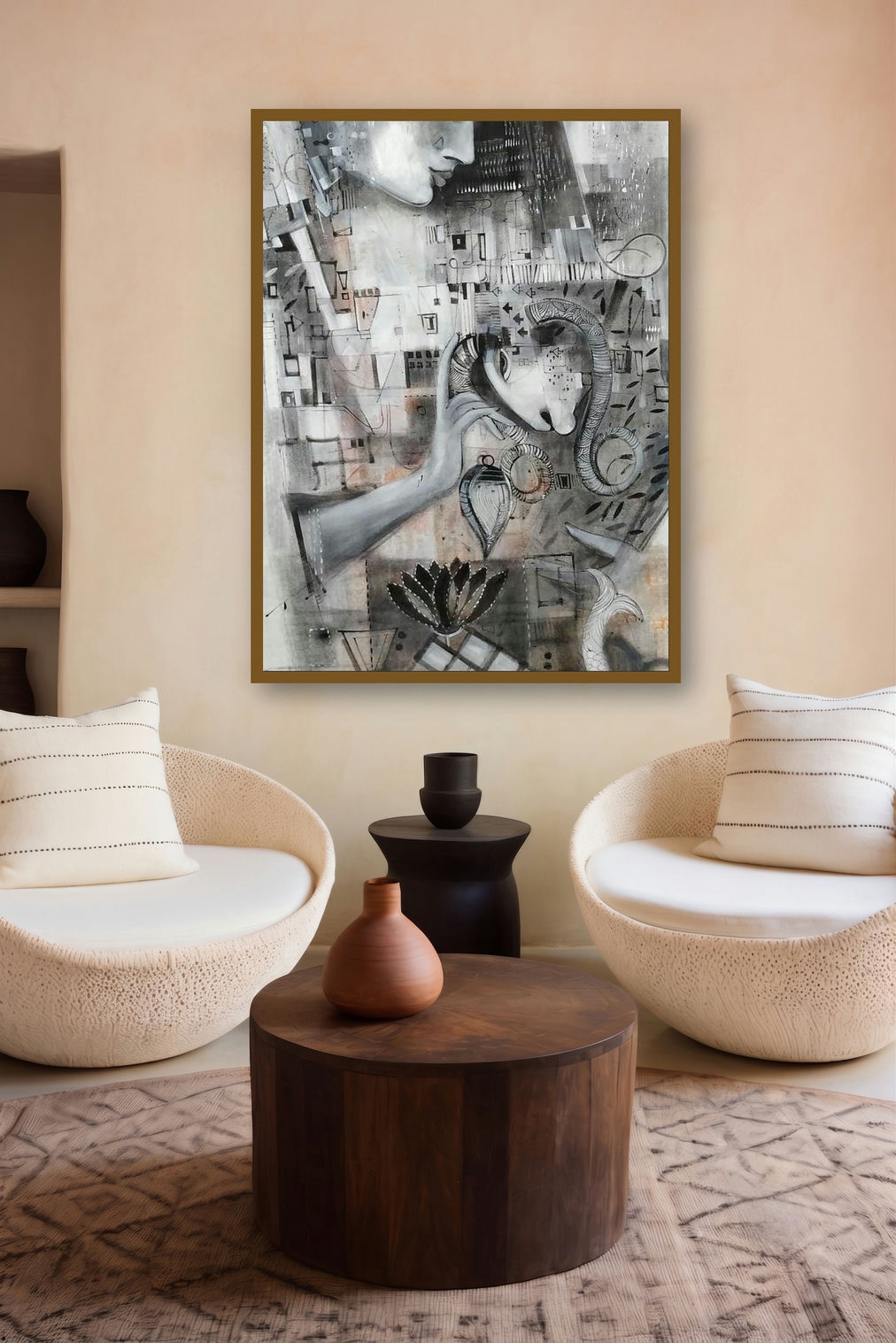 The Notes Of Silence (Celestial Crossroads**) by artist Madan Lal displayed in a Designer gallery