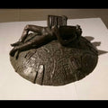 contemporary sculpture titled 'The Open Window', 16x16x8 inches, by artist Rakesh Sadhak on Bronze