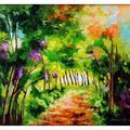 Nature oil painting titled 'The Path Through Change III', 20x24 inches, by artist Bahadur Singh on Canvas
