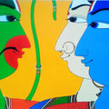 Figurative acrylic painting titled 'The Performers', 36x48 inches, by artist Shahed Pasha on Canvas Board