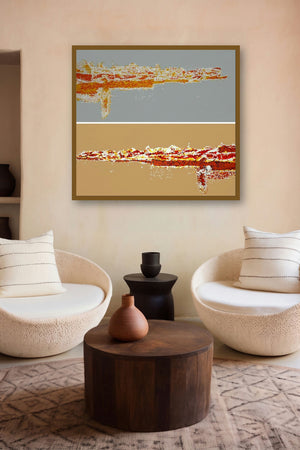 The Prayag Ghat (Surface Analysis) by artist Niraja Bhuwal displayed in a Boutique gallery