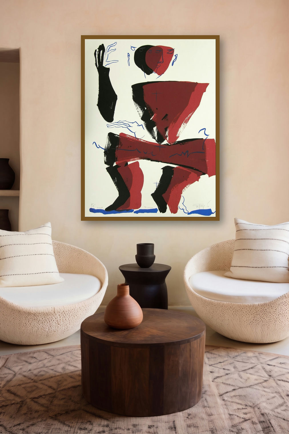 The Presence by artist Jatin Das displayed in a Contemporary Exhibition gallery