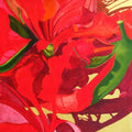 Abstract acrylic painting titled 'The Red Flower I', 36x36 inches, by artist Balaji G. Bhange on Canvas