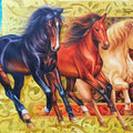 Animals oil painting titled 'The Royal Running Horse', 29x36 inches, by artist Pradeep Kumar on Canvas