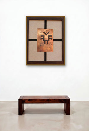 The Sindhu Series 15 (A Symbols Journey) by artist Kajal Gaitonde displayed in a Contemporary Penthouse
