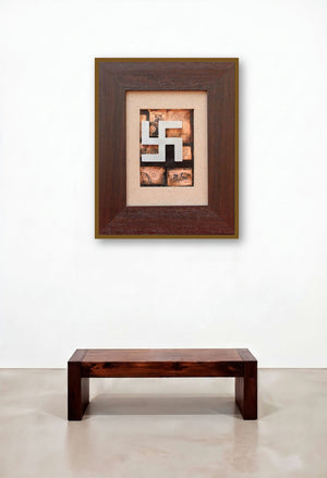 The Sindhu Series 17 (A Symbol of Energy) by artist Kajal Gaitonde displayed in a Art Deco Bedroom