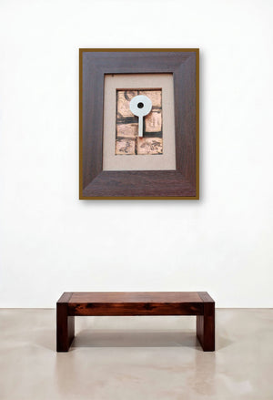 The Sindhu Series 3 (Unlocking the Past) by artist Kajal Gaitonde displayed in a Boutique Hotel Style Reception Area