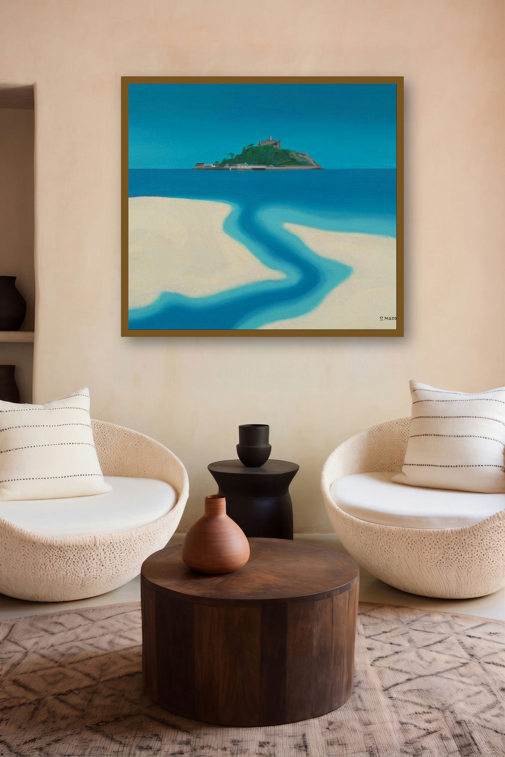 The Stream (Mounts Majesty) by artist SIMON MASON displayed in a Modern gallery