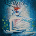 contemporary acrylic painting titled 'The Subconscious Mind 2', 28x22 inches, by artist Anil K Vishwa on Paper