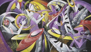 Figurative acrylic painting titled 'The Summer Wine', 36x60 inches, by artist Swati Pasari on Canvas