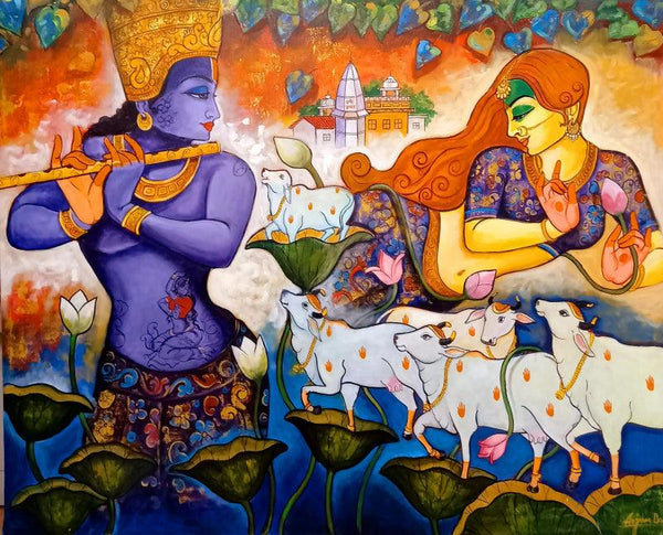 The Tune Of Love Painting by Arjun Das | ArtZolo.com
