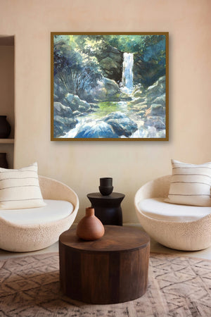 The Waterfall (Cascade of Dreams) by artist Sankara Babu displayed in a Curated gallery
