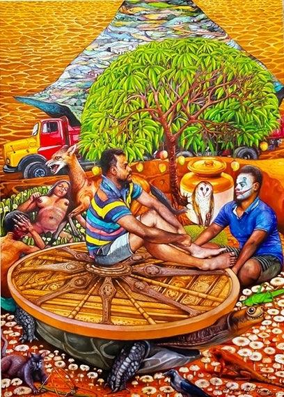 Wall Art - The Wheel of Life in Black