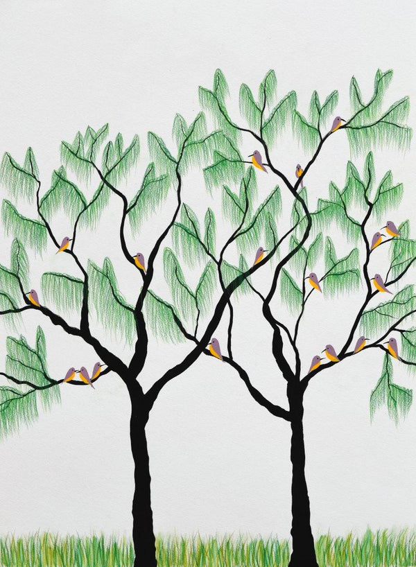 The Whispering Trees Painting by Sumit Mehndiratta | ArtZolo.com